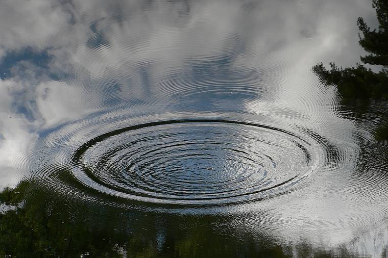 Sept. 27, 2006 - Maudslay State Park, Newburyport, Massachusetts.<br />Inverted reflection.
