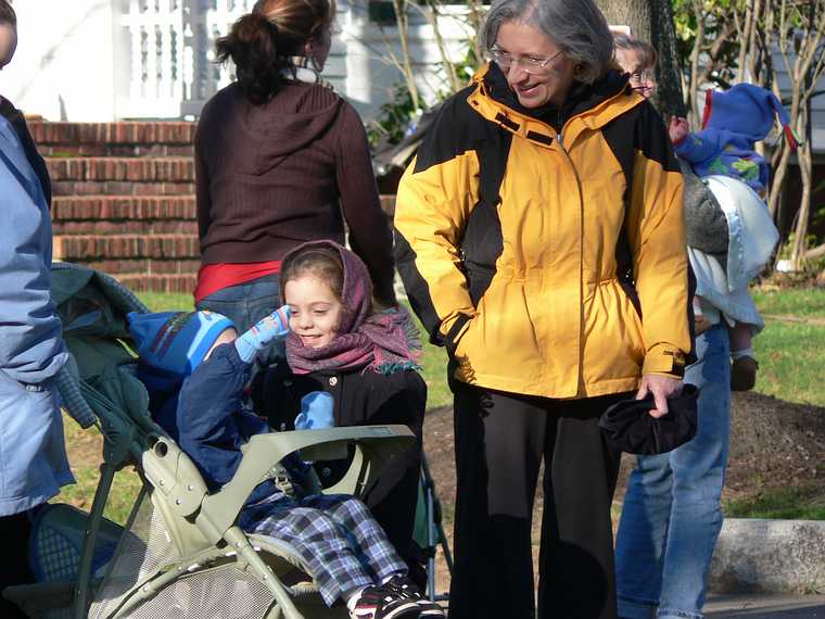 Dec. 3, 2006 - Santa Parade, Merrimac, Massachusetts.<br />Miranda and Joyce.