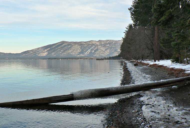 Dec. 30, 2006 - Camp Richardson area along the shore of Lake Tahoe, California.<br />Heavenly Valley ski area visible in the background.