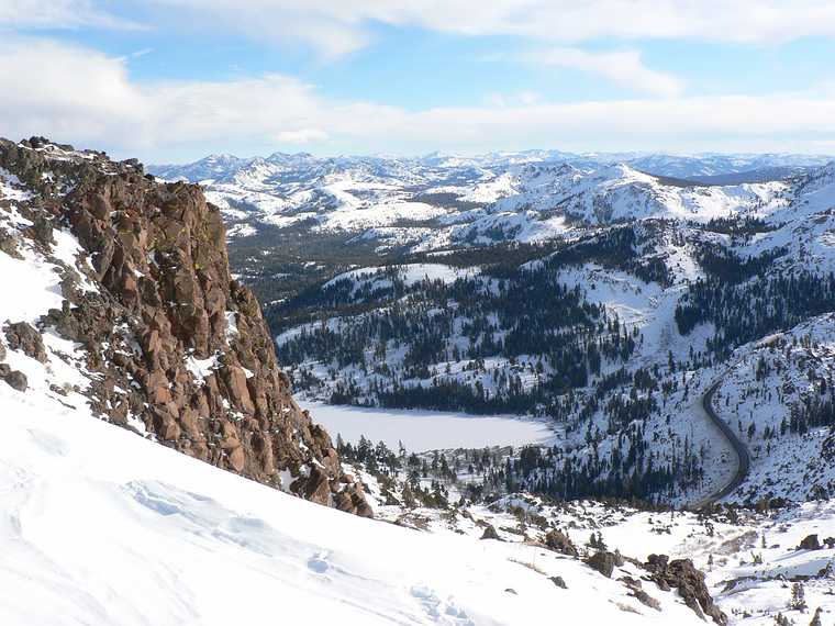 Dec. 31, 2006 - Hike along trail from California-88 to Red Lake Peak (10,063 ft, 3,067 m).<br />Red Lake. From one of the ridges above Red Lake, Fremont with his guide Kit Carson were the first European Americans to see Lake Tahoe.