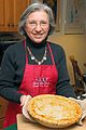 Jan. 4, 2007 - Merrimac, Massachusetts.<br />Joyce with her  tortiere pie and the birthday apron from Melody and Sati with her nickname.