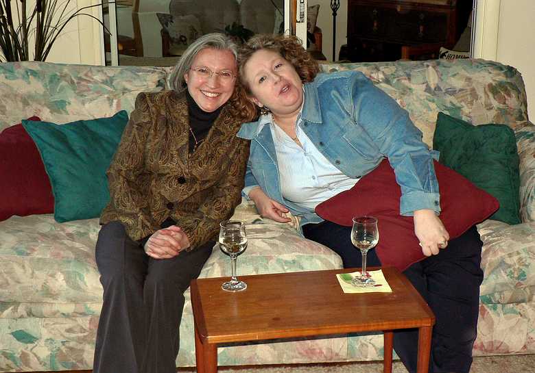 Jan. 20, 2007 - Mirdza's 92nd birthday, Manchester by the Sea, Massachusetts.<br />Joyce and Priscilla.