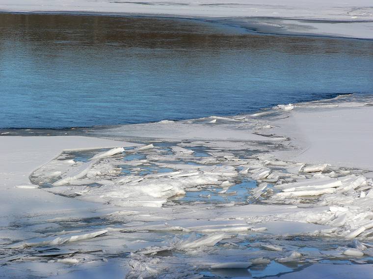 Feb. 27, 2007 - Merrimac, Massachusetts.<br />Ice on the Merrimack River.