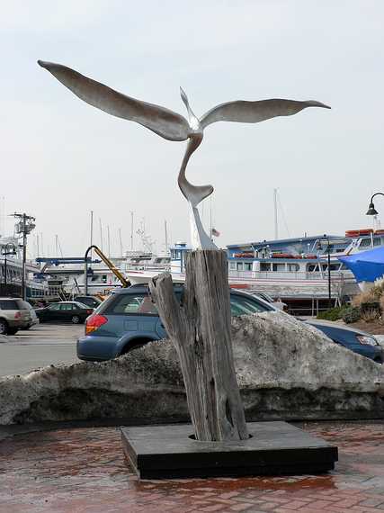March 14, 2007 - Newburyport, Massachusetts.<br />Current sculptures at Somerby's Landing.