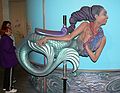March 25, 2007 - Haverhill, Massachusetts.<br />Open studio of Jeff Briggs and Bill Rogers who sculpted and painted the carousel figures,<br />in this case a multiethnic mermaid.
