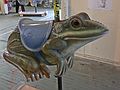 March 25, 2007 - Haverhill, Massachusetts.<br />Open studio showing carousel panels and figures, here a frog.