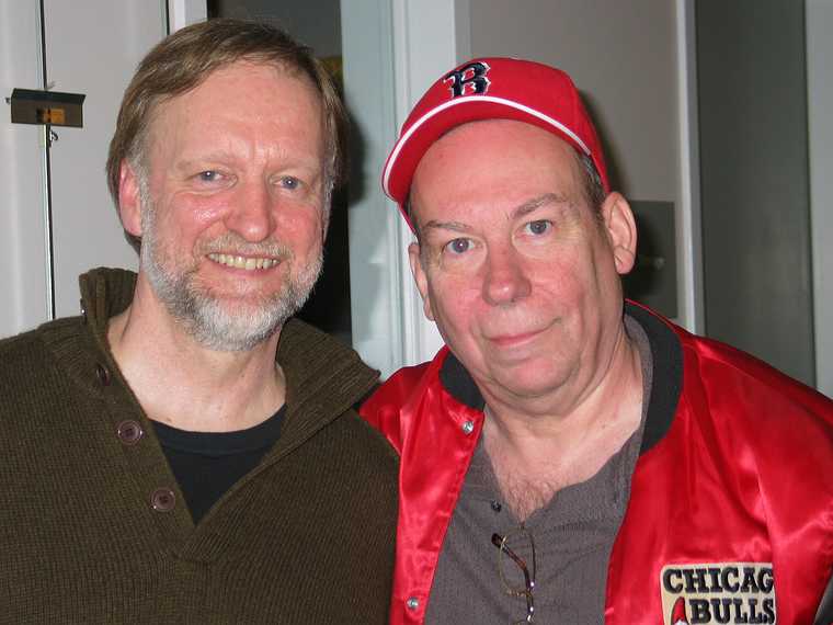 May 12, 2007 - Merrimac Public Library, Massachusetts.<br />Premier of Ron Jones movie "The Rocket".<br />Producer/Director Ron Jones and Doug Lunding, who played Harvey.