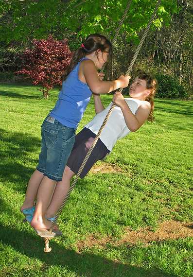 May 13, 2007 - Mother's Day at Tom and Kim's in South Hampton, New Hampshire.<br />Arianna and her cousin Ashley.