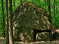 May 25, 2007 - The Flume, Franconia Notch, New Hampshire.<br />The Great Boulder (an erratic?) and Joyce.