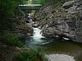 May 25, 2007 - The Flume, Franconia Notch, New Hampshire.<br />The pool, Pemigewasset River, and Sentinel Pine Bridge.