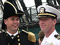 June 9, 2007 - Boston Harbor, Massachusetts.<br />USS Constitution turnaround trip to Castle Island.<br />Brendan P. McShane, Executive Officer of the USS Constitution on the left.