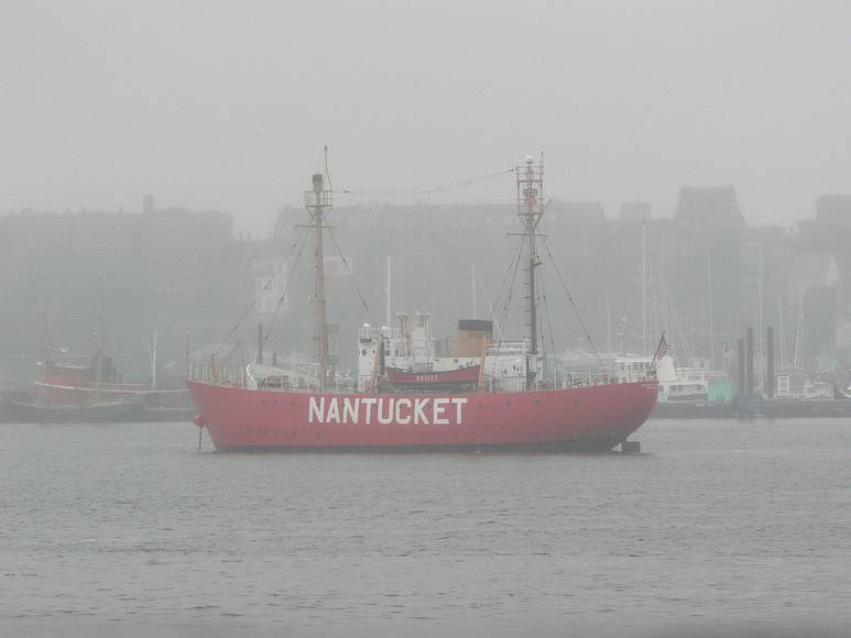 June 9, 2007 - Boston Harbor, Massachusetts.<br />USS Constitution turnaround trip to Castle Island.<br />Lightship Nantucket.