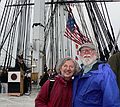 June 9, 2007 - Boston Harbor, Massachusetts.<br />USS Constitution turnaround trip to Castle Island.<br />Joyce and Egils.