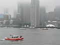 June 9, 2007 - Boston Harbor, Massachusetts.<br />USS Constitution turnaround trip to Castle Island.<br />Boston waterfront and our escort.