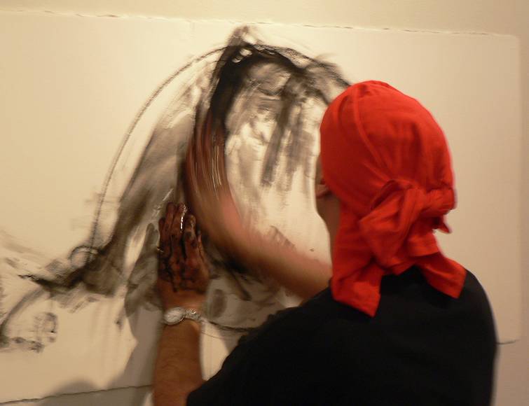 June 9, 2007 - Somerville Museum, Somerville, Massachusetts.<br />Ara Azad, performance artist.