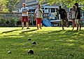 June 24, 2007 - South Hampton, New Hampshire.<br />Graduation party for Michael and Colin.<br />Colin and Michael and friends play bocce.