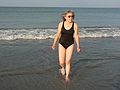 June 28, 2007 - Sandy Point State Reservation, Plum Island, Massachusetts.<br />Joyce cold from the water.