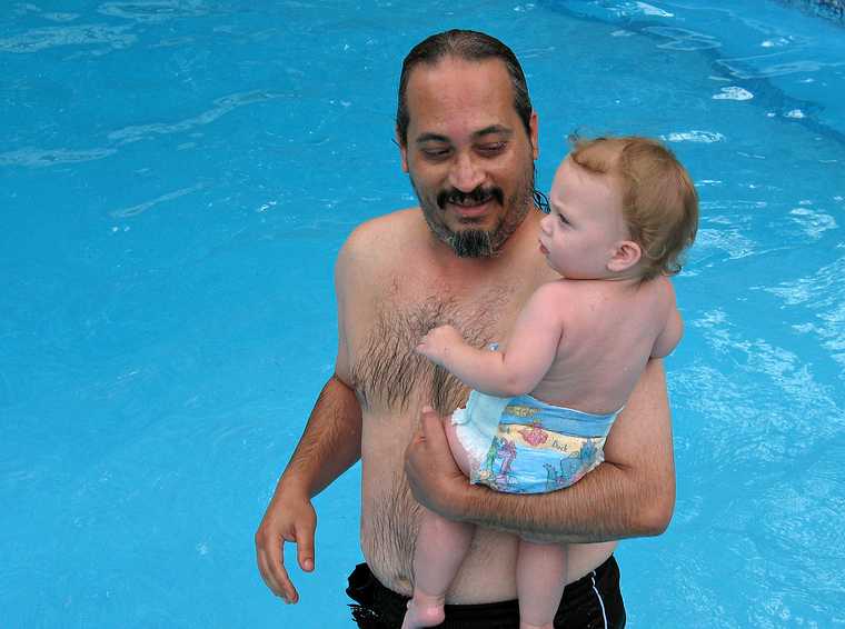 July 1, 2007 - Lawrence, Massachusetts.<br />Matthew's 1st birthday celebration.<br />Carl and Matthew.