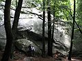 July 10, 2007 - Pawtuckaway State Park, Nottingham, New Hampshire.<br />Ronnie and Baiba at one of the boulders on Boulder Trail.