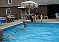 July 11, 2007 - Lawrence, Massachusetts.<br />Baiba and Ronnie visiting Marie's resort.<br />Ronnie and Baiba enjoying the pool while Paul, Joyce, and Norma discuss world news.