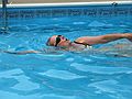 July 11, 2007 - Lawrence, Massachusetts.<br />Baiba and Ronnie visiting Marie's resort.<br />Baiba doing laps.