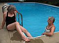 July 11, 2007 - Lawrence, Massachusetts.<br />Baiba and Ronnie visiting Marie's resort.<br />Joyce and Baiba catching up on family news.