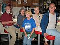 July 14, 2007 - Lee, Massachusetts.<br />In Joe's Diner, made famous by Norman Rockwell's painting, "The Runaway."<br />Egils, Joyce, waitress, Baiba, and Ronnie.