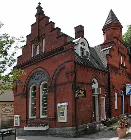 July 14, 2007 - Stockbridge, Massachusetts.<br />Town Offices, 1884. Now shops.