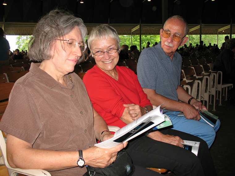 July 15, 2007 - Lenox, Massachusetts.<br />At a Boston Symphony Orchestra's concert at Tanglewood.<br />Joyce, Baiba, and Ronnie.