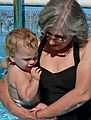July 22, 2007 - Lawrence, Massachusetts.<br />At Marie's pool to celebrate Holly's birthday.<br />Matthew and Joyce.