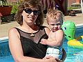 July 22, 2007 - Lawrence, Massachusetts.<br />At Marie's pool to celebrate Holly's birthday.<br />Holly and Matthew.