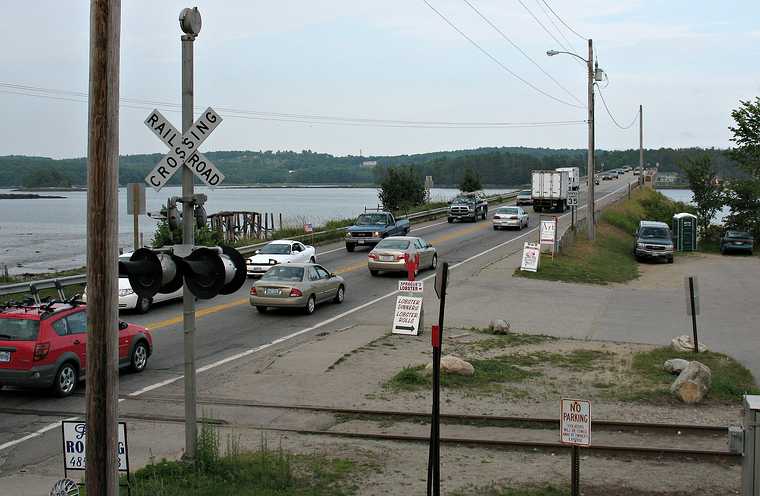 July 30, 2007 - Wiscasset, Maine.<br />Route US-1 bridge over the Sheepscot River.