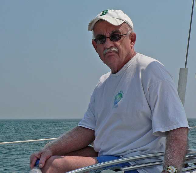 August 3, 2007 - On the Atlantic off the coast of Massachusetts.<br />Sailing on John and Nancy's boat.<br />Ray.
