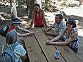 August 12, 2007 - Princess Camp Ground, Sequoia National Forest, California.<br />Joyce, Furry, Melody, Sati, and Heather waiting for David and Karen,<br />to join us for a hike down to Kings River not far away.