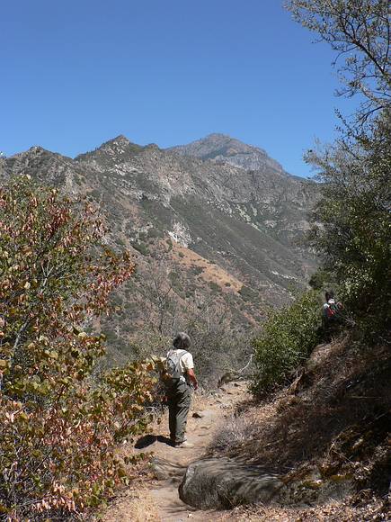 August 12, 2007 - Sequoia National Forest, California.<br />Joyce on the trail down to the confluence of the Middle and South forks of Kings River.