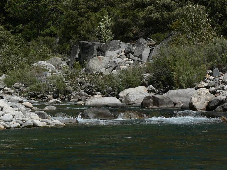 August 12, 2007 - Sequoia National Forest, California.<br />The Middle Fork as it joins the South Fork of Kings River.