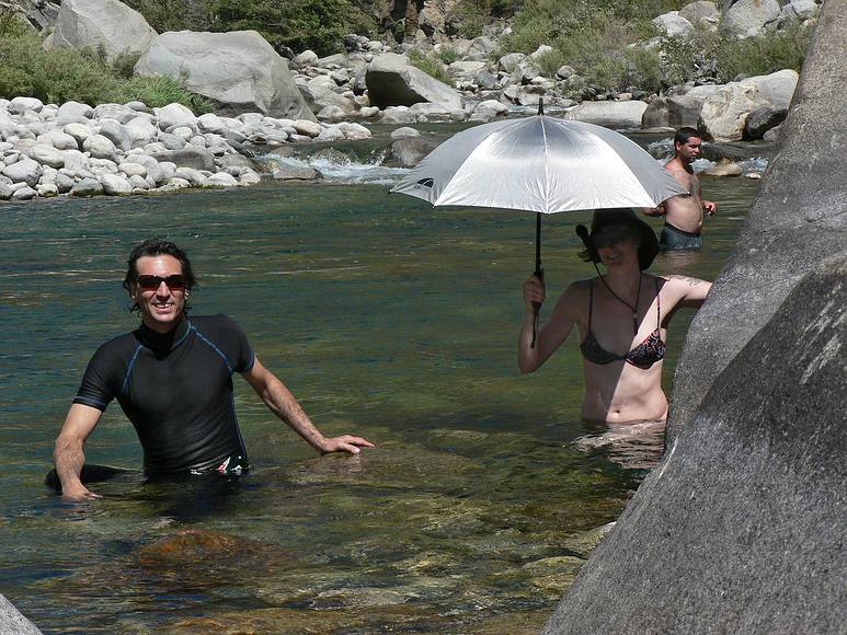 August 12, 2007 - Sequoia National Forestk, California.<br />Eugene and Heather on the way out.