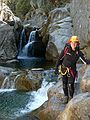 August 12, 2007 - On the Marble Fork of Kaweah River, Sequoia National Park, California.<br />Melody fully geared at the start.