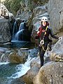 August 12, 2007 - On the Marble Fork of Kaweah River, Sequoia National Park, California.<br />Heather, the third member of the party.
