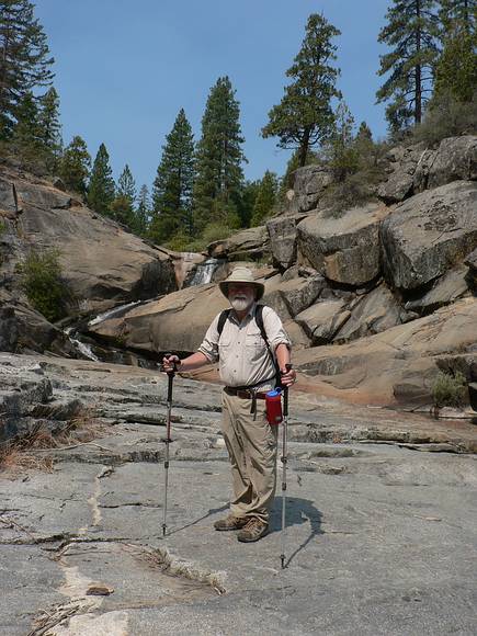 August 15, 2007 - Sequoia National Forest, California.<br />At the canyoneering trip start on Ten Mile Creek.<br />Egils ready to return to Hume Lake Road.