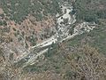 August 15, 2007 - CA-180, Sequoia National Forest, California.<br />View of the confluence of the Middle and South Forks of the Kings River<br />from one of the vista points along the road. Three days ago we swam down there.