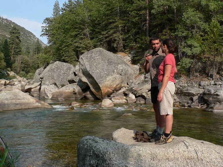 August 16, 2007 - Kings Canyon National Park, California.<br />Sati and Melody being interviewed for the documentary film.