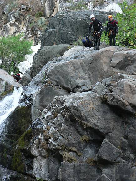 August 17, 2007 - At Marble Falls, Sequoia National Park, California.<br />And at the end of the day here come Sati and Melody and Heather.