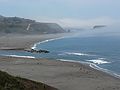 August 19, 2007 - Jenner, California.<br />Fog rolling in at the mouth of the Russian River.