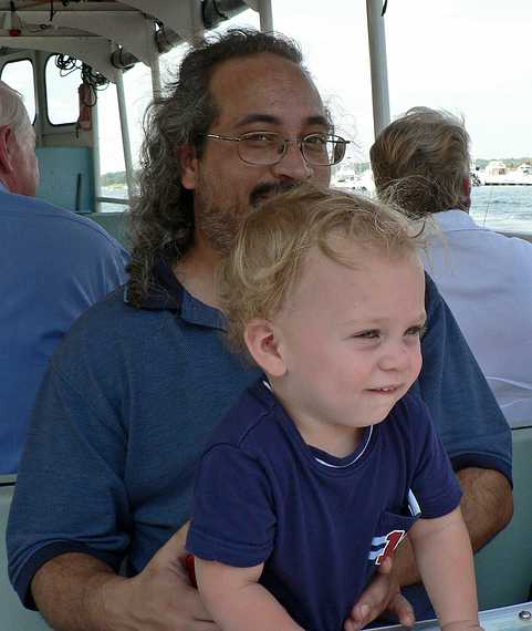 Sept. 8, 2007 - Newburyport, Massachusetts, harbor cruise.<br />Carl and Matthew (at 14 months).