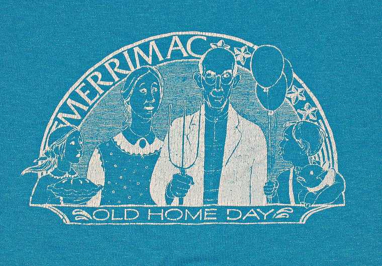 Nov. 3, 2007 - Merrimac, Massachusetts.<br />T-shirt design for Old Home Days by Joyce done sometimes in the 1980s.<br />This design seems to have become the Old Home Days logo.