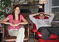 Nov. 22, 2007 - Thanksgiving dinner at Paul and Norma's, Tewksbury, Massachusetts.<br />Laura and her brother Colin.