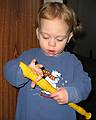 Dec. 8, 2007 - Merrimac, Massachusetts.<br />Matthew having a grand old time taking the recorder apart (after Carl put it together again).