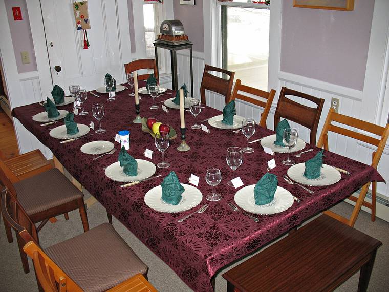 Dec. 25, 2007 - Merrimac, Massachusetts.<br />The dinner table is all set for Christmas dinner.