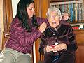 Dec. 25, 2007 - Merrimac, Massachusetts.<br />Melody helping Marie with her present.<br />(By the way, Marie is Miranda's, Matthew's, Gujns, Marks, and Dagbjrts great grandmother.)